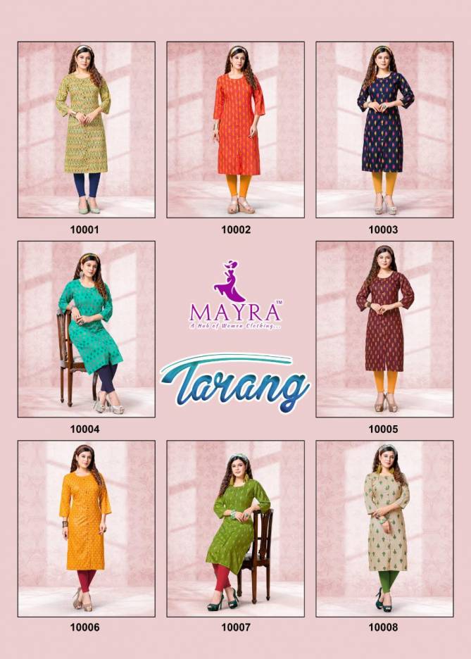 Mayra Tarang Fancy Regular Wear Designer Printed Kurti Collection